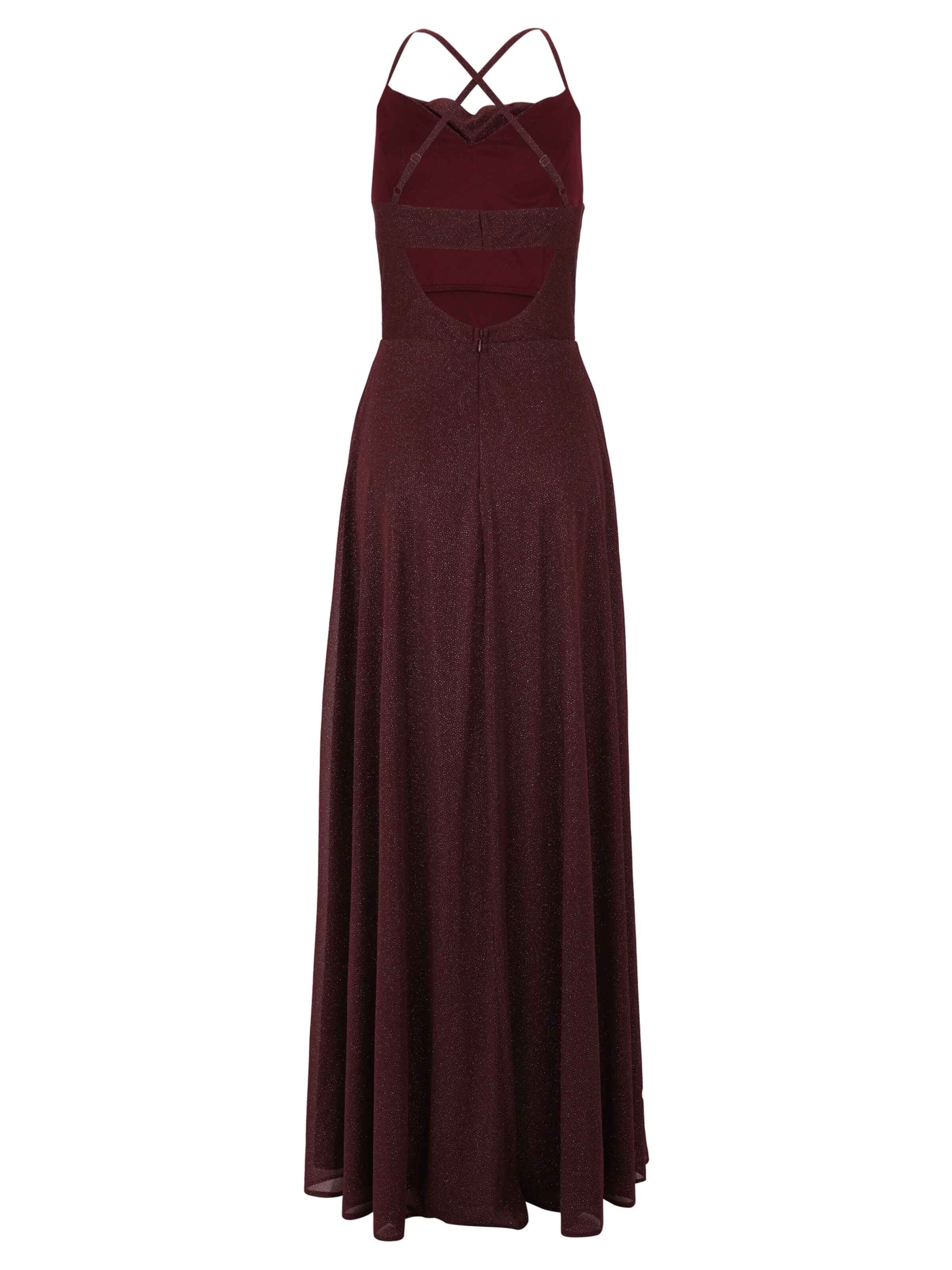 Vera Mont Abendkleid mit Wasserfallausschnitt in Rot