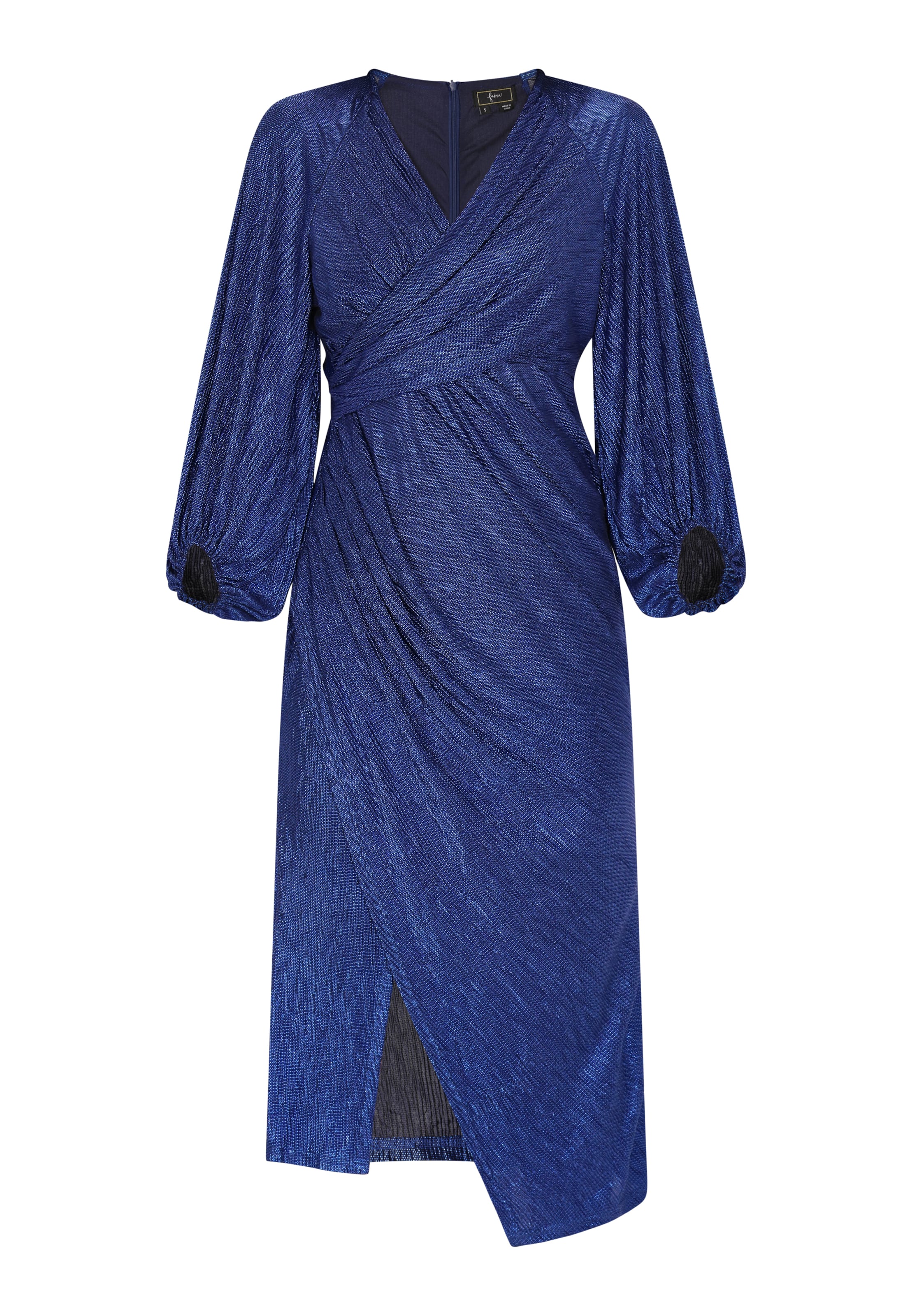 Abito di faina in blu: frontale