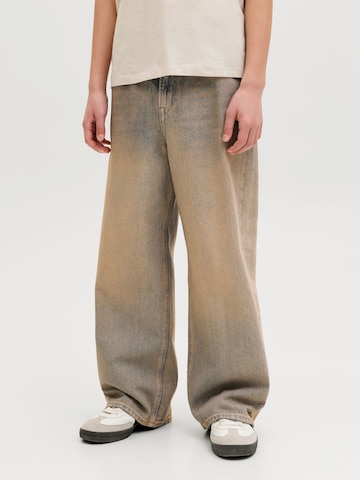 Wide leg Jeans 'JJIDave Original' di Jack & Jones Junior in marrone: frontale