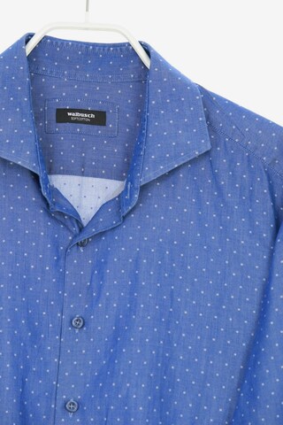 Walbusch Button Up Shirt in XXL in Blue