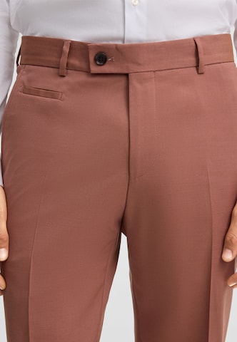 Regular Pantalon à plis STRELLSON en bronze
