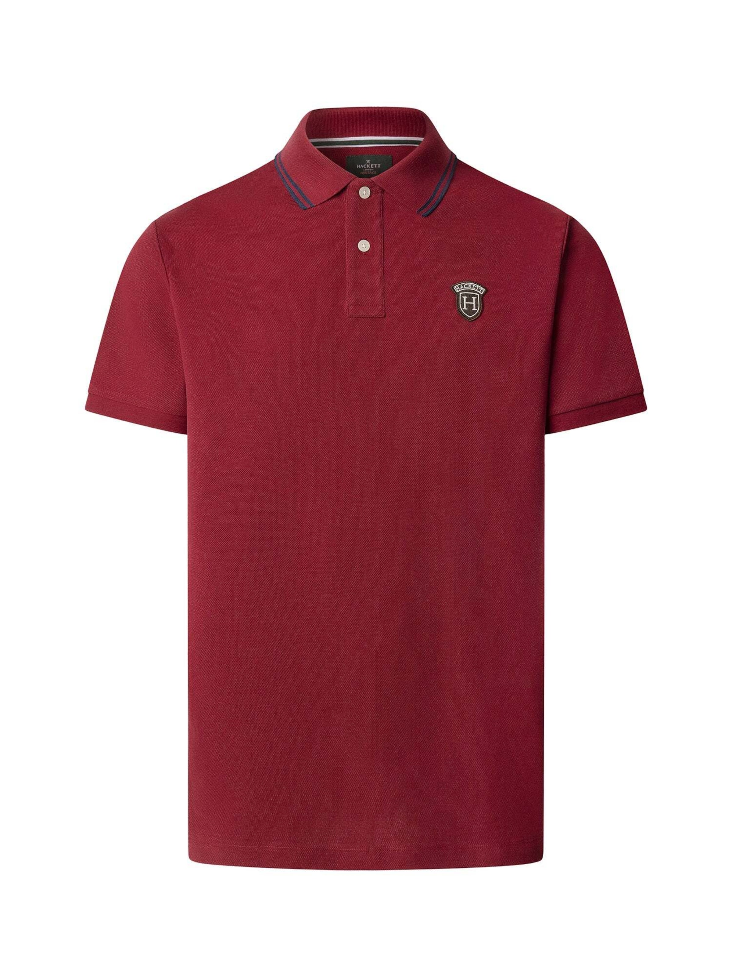 Maglietta ' HERITAGE BADGE POLO ' di Hackett London in rosso: frontale