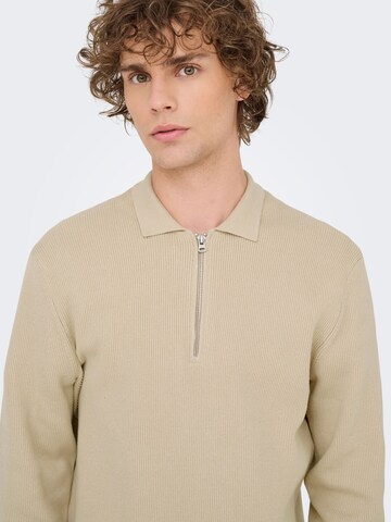 Pull-over 'ONSPHIL' Only & Sons en beige