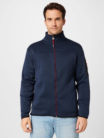 Veste en polaire Jack's en bleu : devant