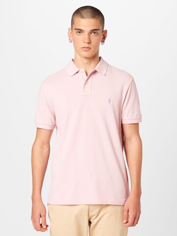 T-Shirt Polo Ralph Lauren en rose : devant