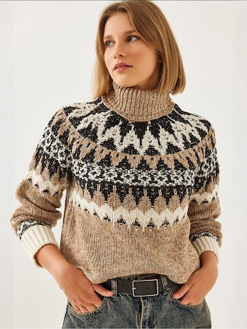 Pullover di Bianco Lucci in marrone: frontale