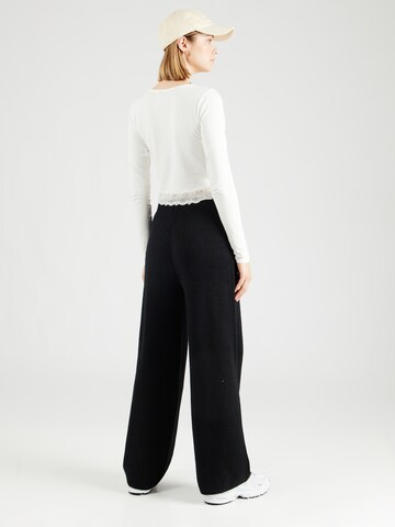 GAP Wide leg Broek in Zwart