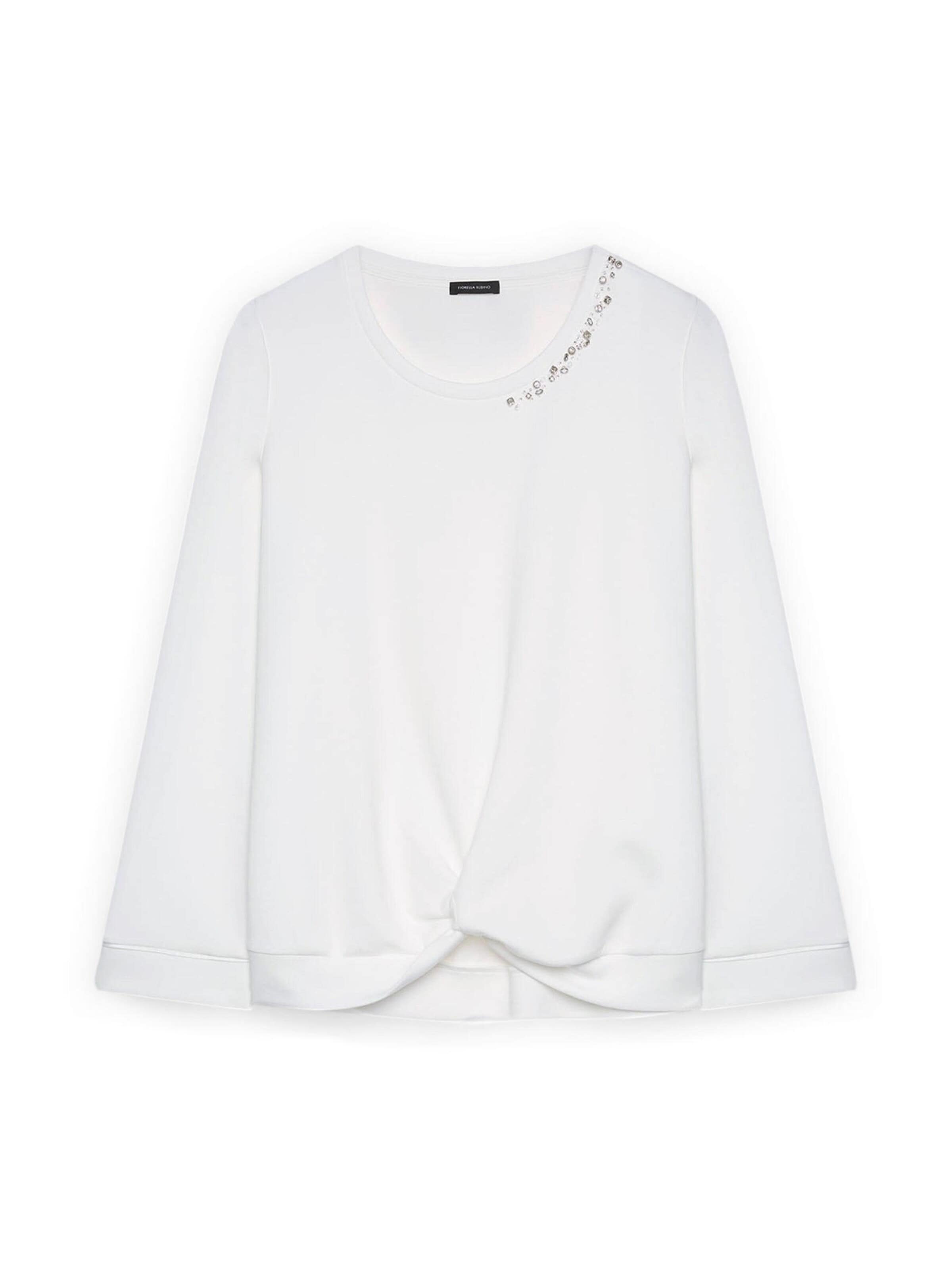 Pull-over Fiorella Rubino en blanc : devant