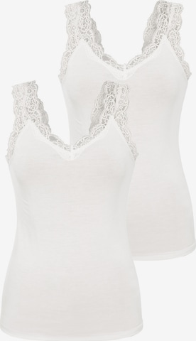 PIECES Top 'Barbera' in White: front