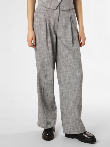 OPUS Loose fit Pleat-Front Pants ' Merja ' in Grey: front