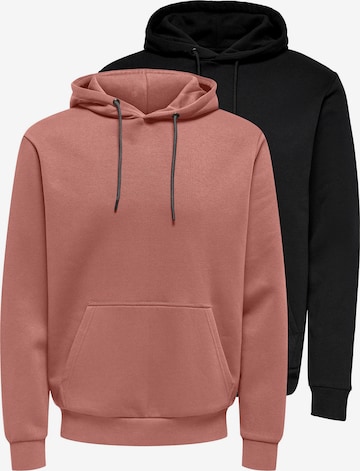 Only & Sons Sweatshirt 'Ceres' in Red: front