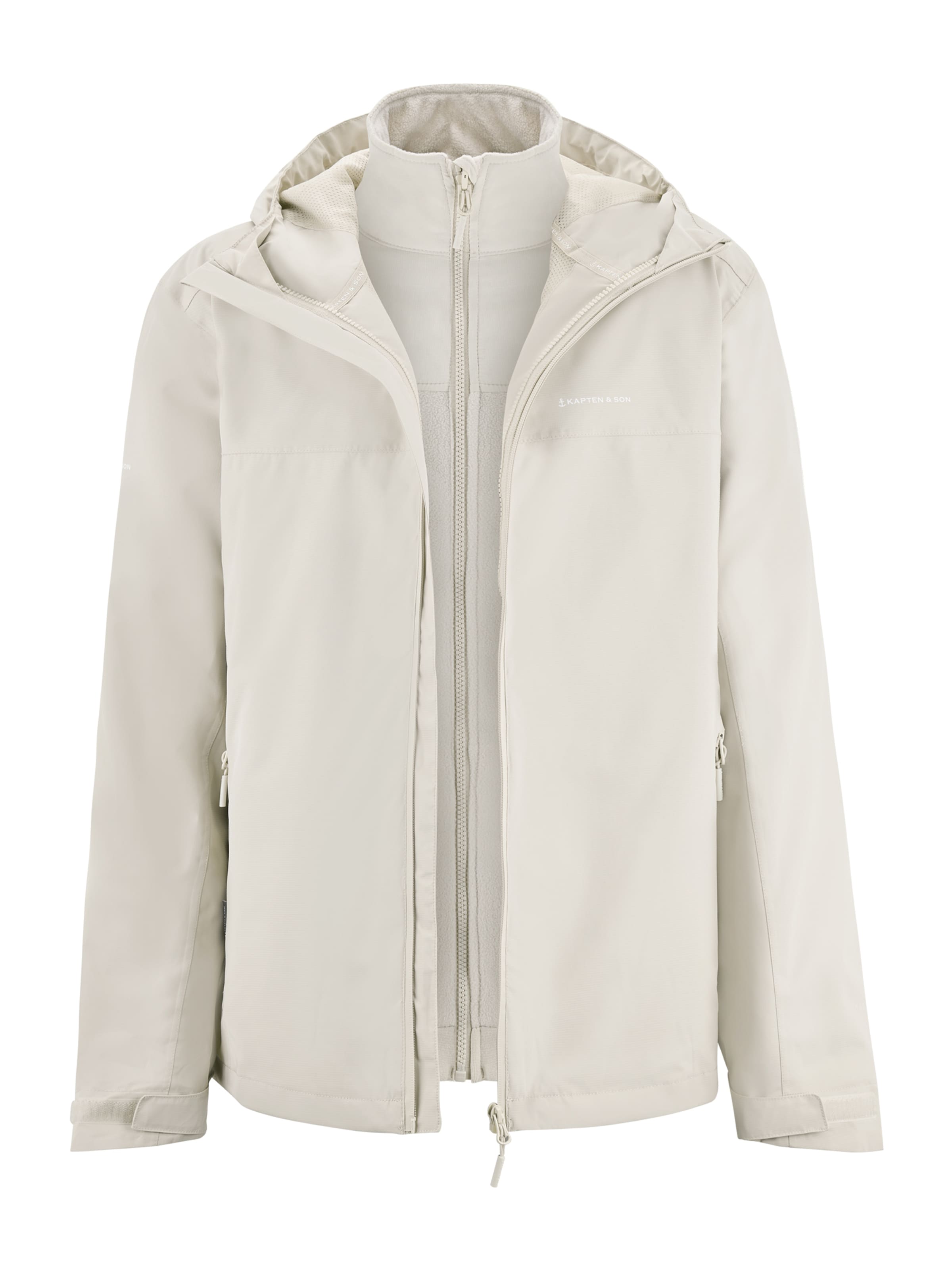 Veste fonctionnelle 'Everyday 3in1 Jacket' Kapten & Son en beige : devant