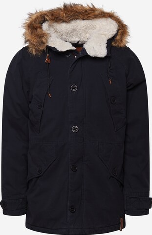 Parka invernale 'Fann' di INDICODE JEANS in nero: frontale