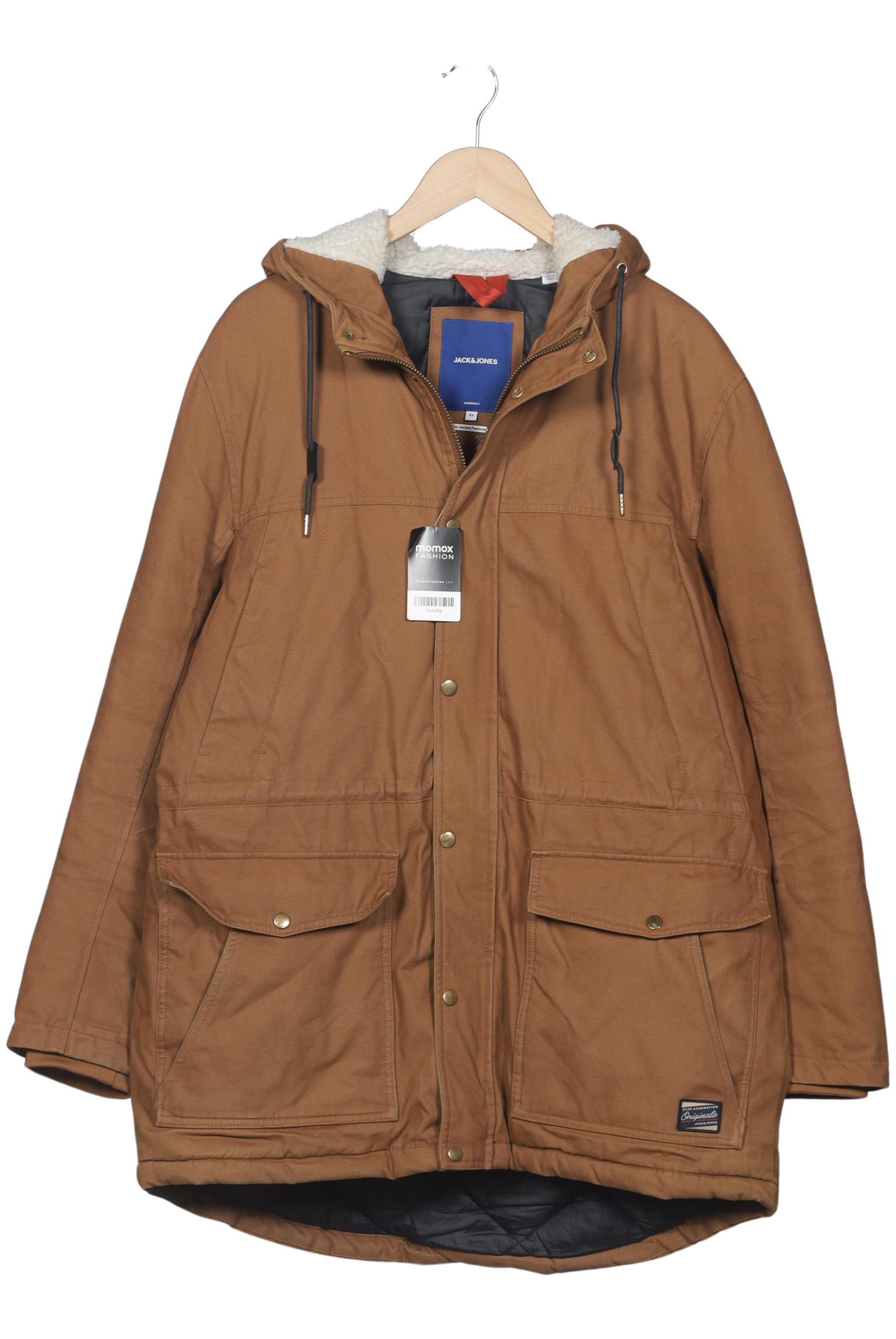 JACK & JONES Jacket & Coat in XL in Brown: front