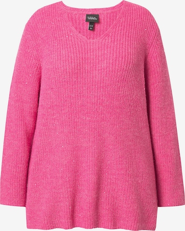 Ulla Popken Neulepaita värissä vaaleanpunainen: etupuoli