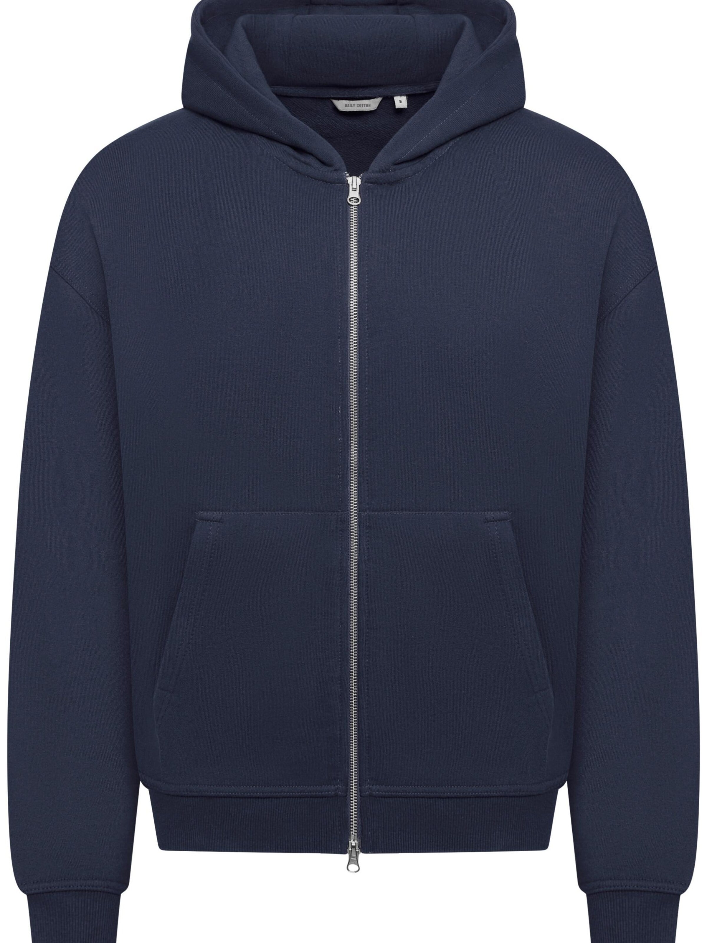 Daily Cotton Sweatjacke 'DCBEND'‌‌‌‌‌‌‌‌‌ in Blau: Vorderseite