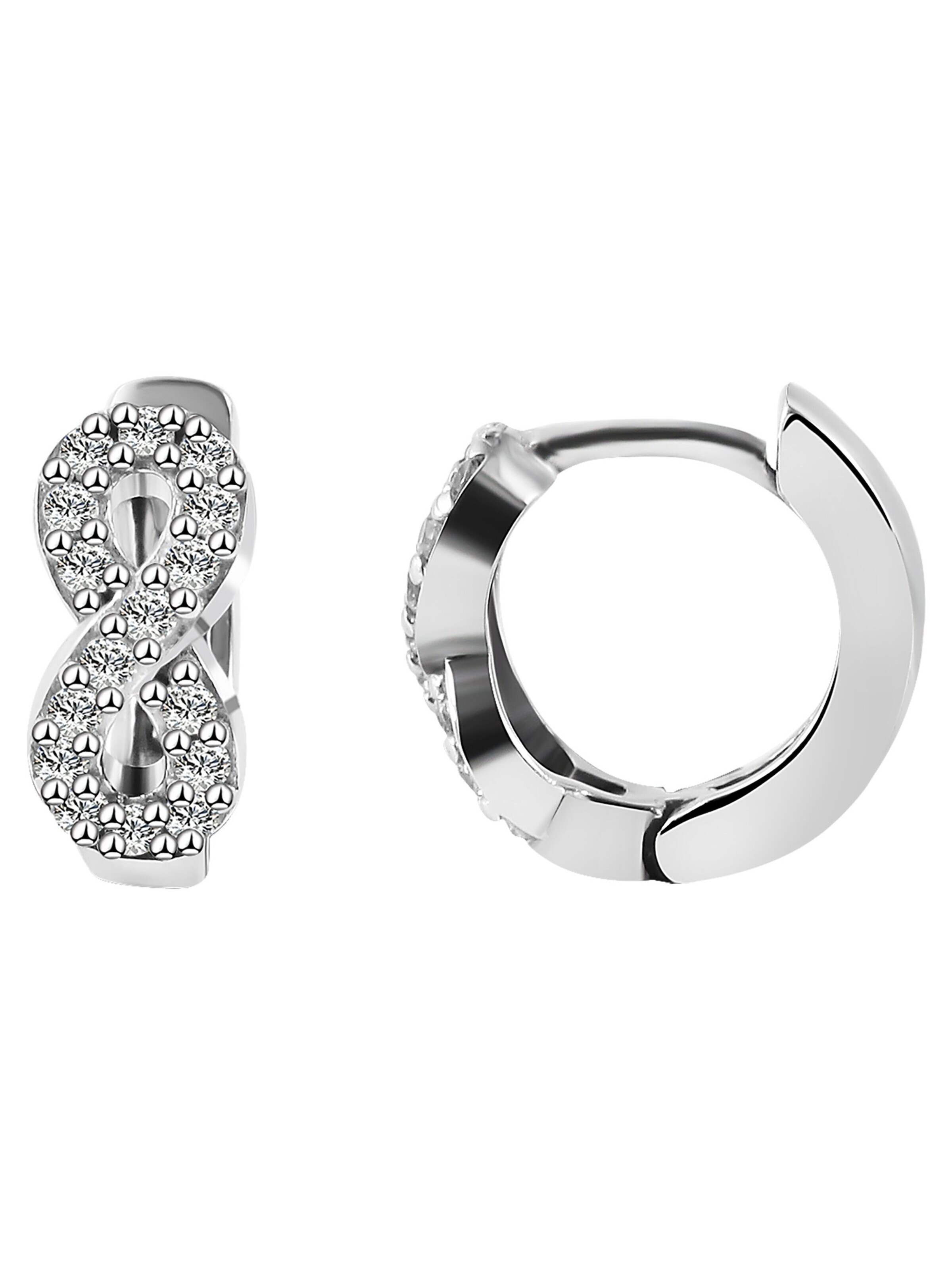 Akzent Earrings '"Adira" aus 925 Sterlingsilber, rhodiniert, langlebig' in Silver