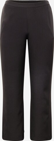 PIECES Curve Regular Pants 'PCBOZZY' in Black: front