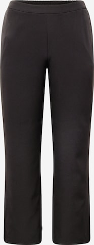 PIECES Curve Regular Trousers 'PCBOZZY' in Black: front