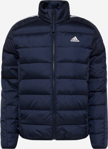 ADIDAS SPORTSWEAR Sportjacke 'Essentials 3-Stripes Light Down' in Blau: predná strana