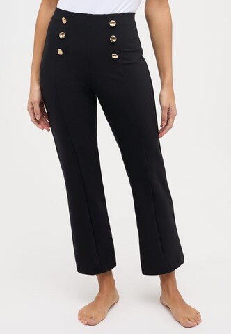 Angels Bootcut Broek 'Leni Crop' in Zwart: voorkant