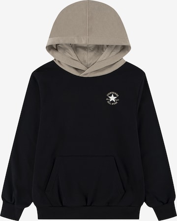 CONVERSESweater majica 'ESSENTIAL' - crna boja: prednji dio