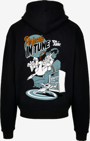 F4NT4STIC Sweatshirt 'Tom And Jerry Perfectly In Tune' in Zwart: voorkant