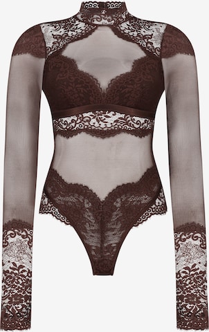 Hunkemöller Bodysuit in Brown: front