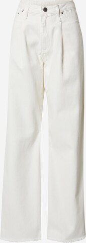 LeGer by Lena Gercke Wide leg Bandplooi jeans 'Greta Tall' in Wit: voorkant