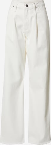 LeGer by Lena Gercke - Pierna ancha Pantalón vaquero plisado 'Greta Tall' en blanco: frente