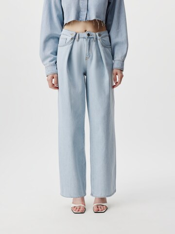 LeGer by Lena Gercke Loose fit Pleat-front jeans 'Annika' in Blue: front