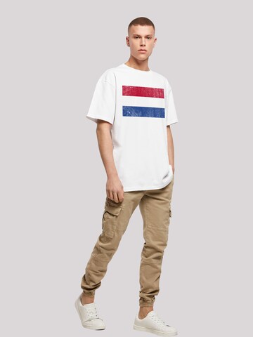 T-Shirt 'Netherlands' F4NT4STIC en blanc