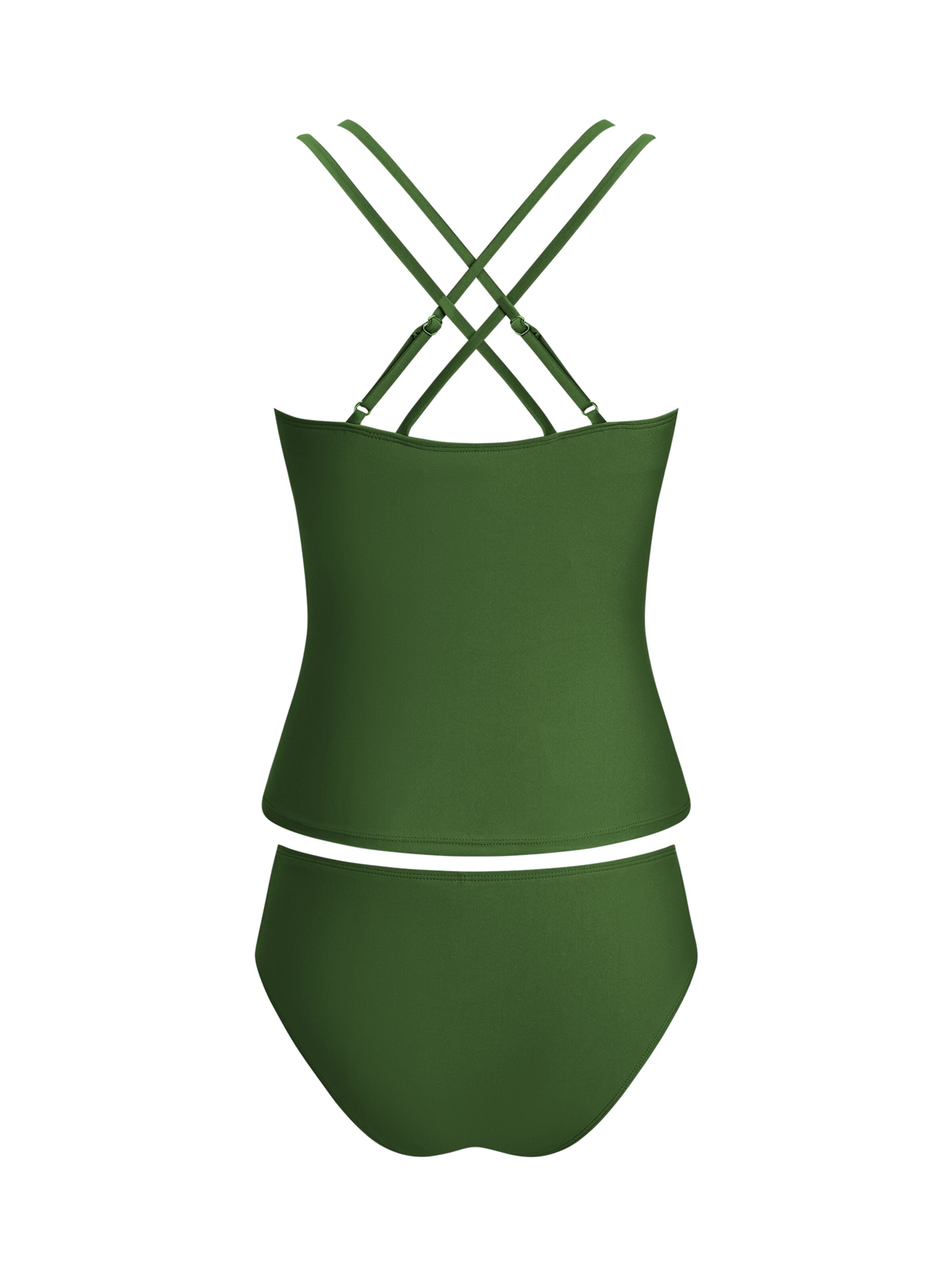 Cupshe Klassisch Tankini 'DAA12D6C074RR'‌‌‌‌‌‌ in Grün