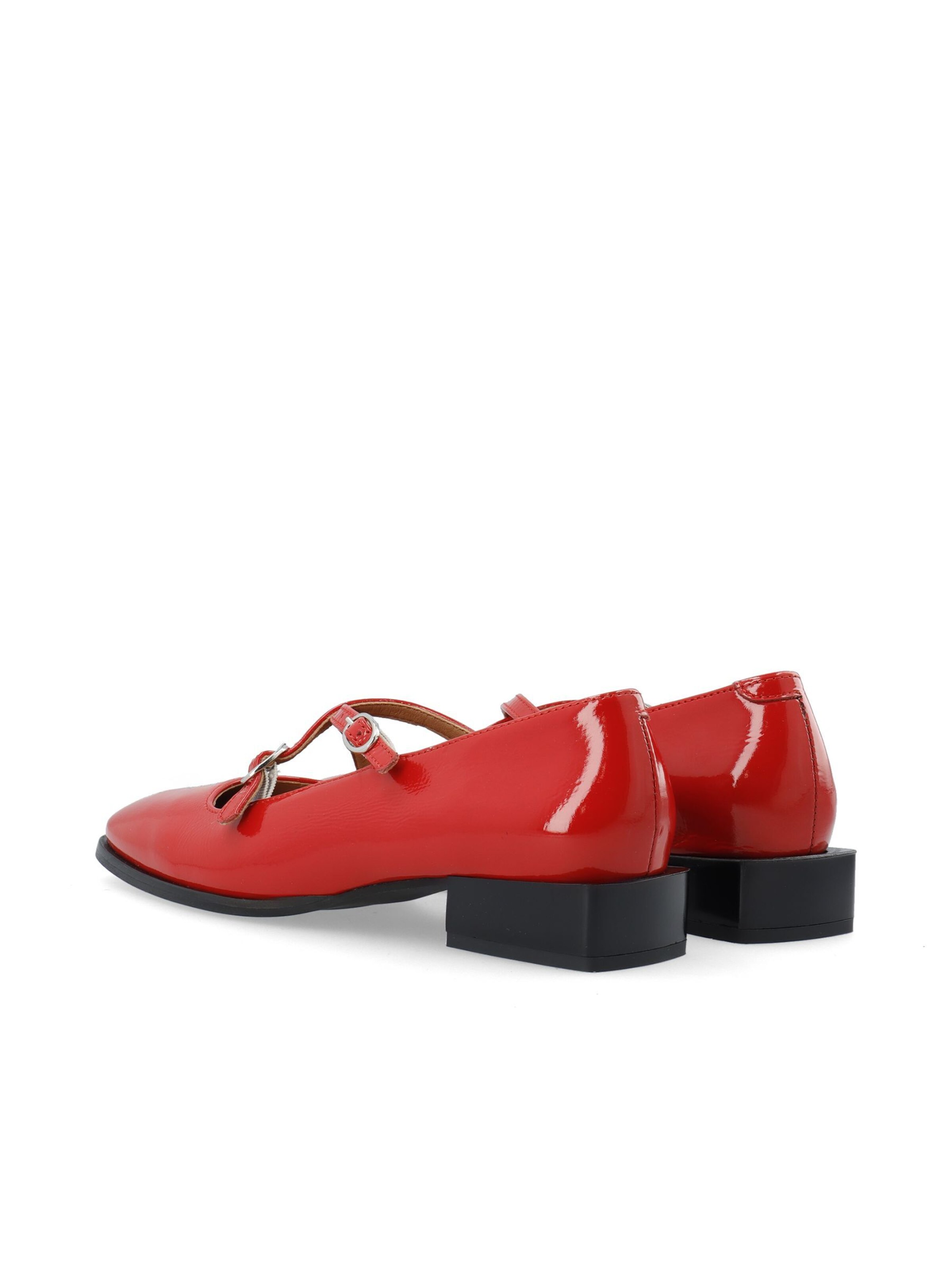 Bianco Strap ballerina in Red