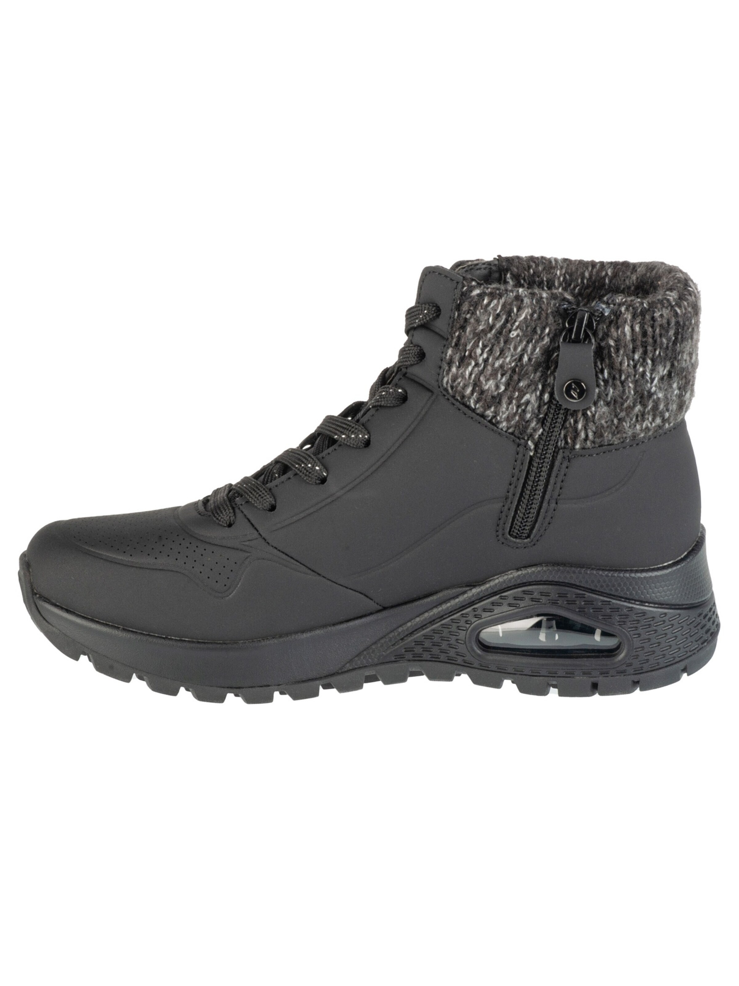 SKECHERS Veterlaarzen 'Skechers Uno Rugged - Darling' in Zwart: voorkant