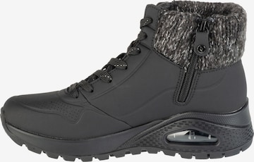 SKECHERS Veterlaarzen 'Skechers Uno Rugged - Darling' in Zwart: voorkant