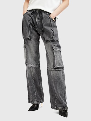 AllSaints Loosefit Cargo farmer 'ECHO' - fekete: elől