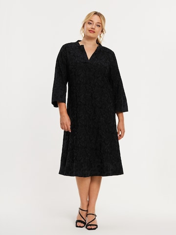 YOEK Jurk 'Midnight Soirée' in Zwart: voorkant