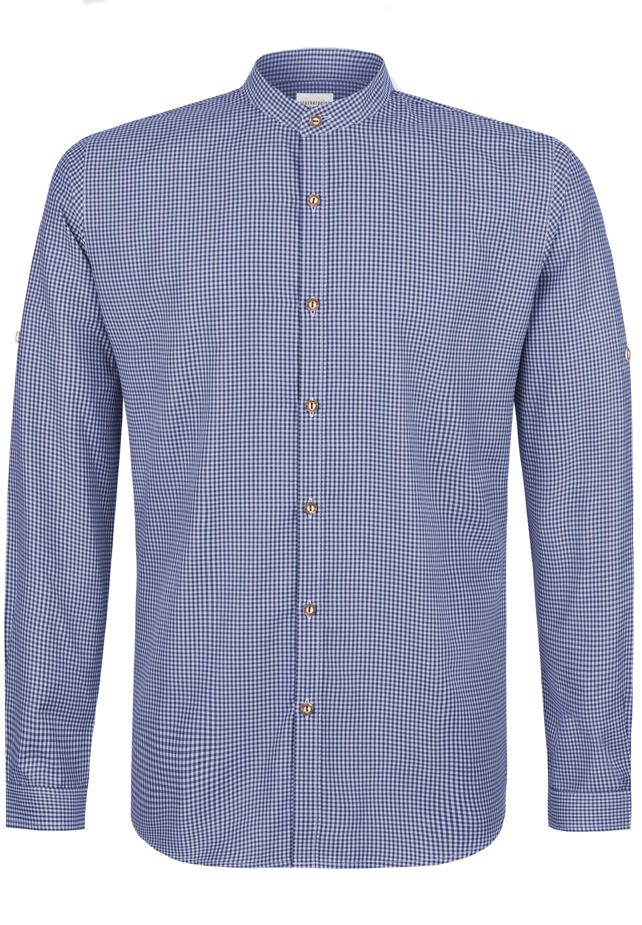 STOCKERPOINT Trachtenhemd 'Marius' in Blau: Vorderseite