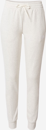 ADIDAS SPORTSWEAR Pantalon de sport 'Essentials Fleece 3-Stripes' en blanc chiné, Vue avec produit