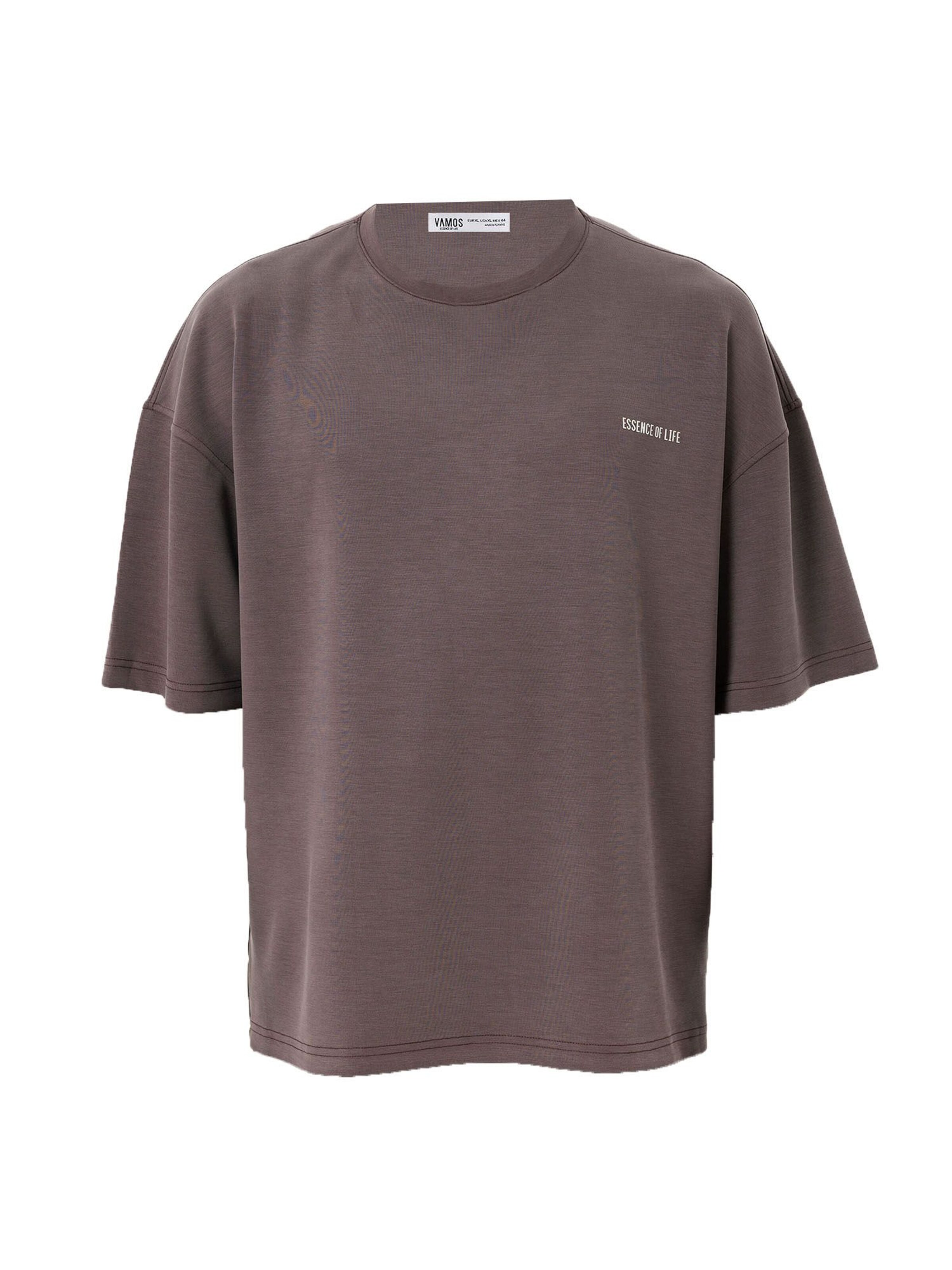 VAMOS CLO Футболка 'Japanese Iris' в Коричневый: спереди