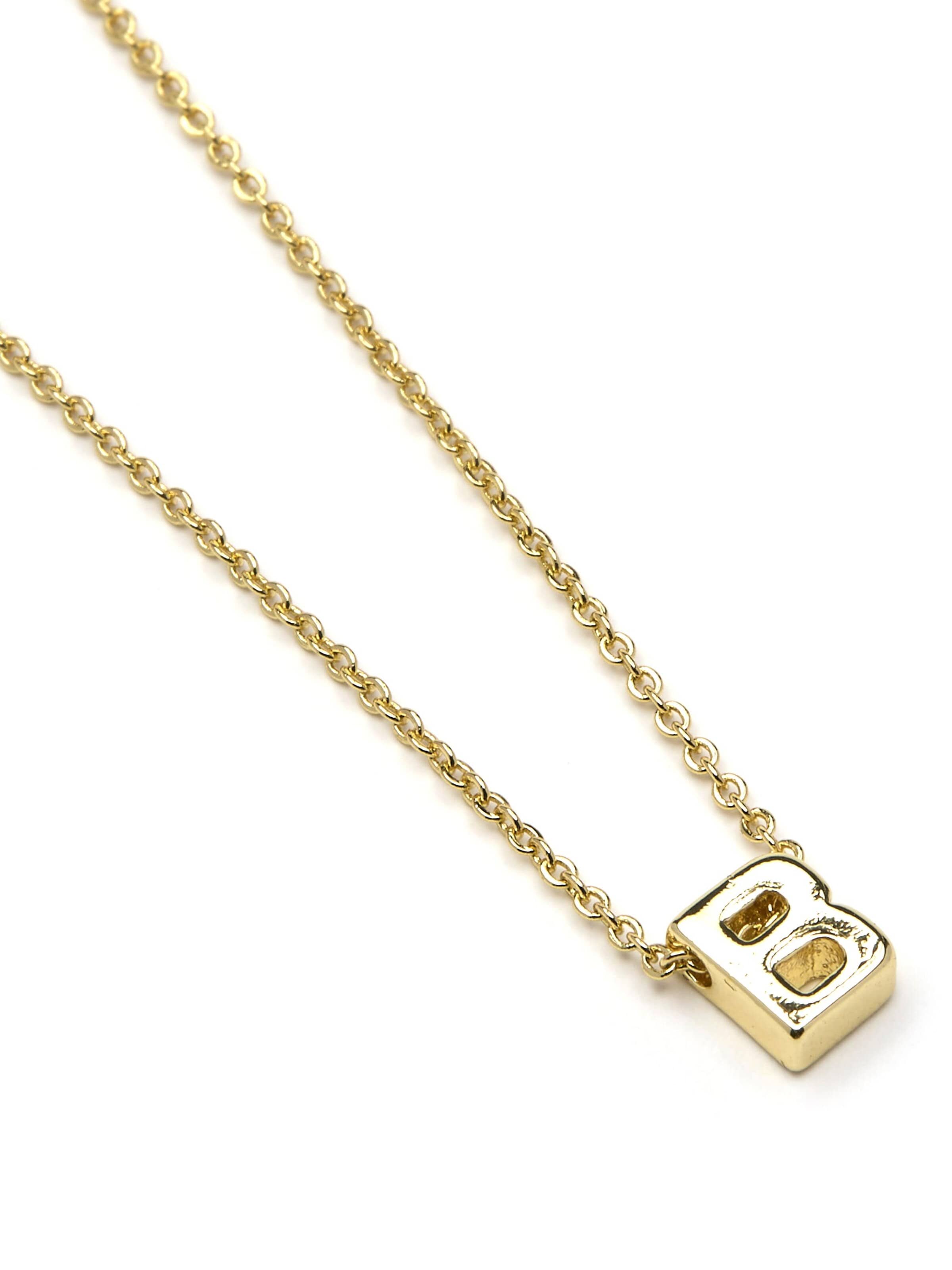 Luxenter Necklace 'Alphabet B' in Gold