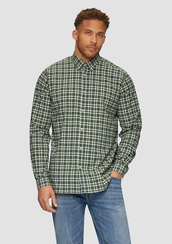 s.Oliver Regular fit Button Up Shirt in Green: front