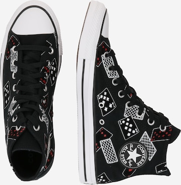 CONVERSE Magas szárú sportcipők 'CHUCK TAYLOR ALL STAR CARDS' - fekete