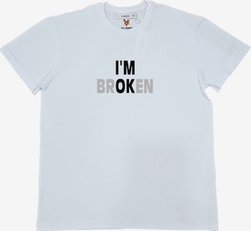 Georgiana Datcu Koszulka oversize 'I'M OK' w kolorze biały: przód