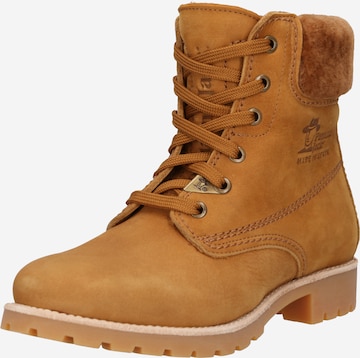 PANAMA JACK - Botines con cordones 'Igloo' en marrón: frente
