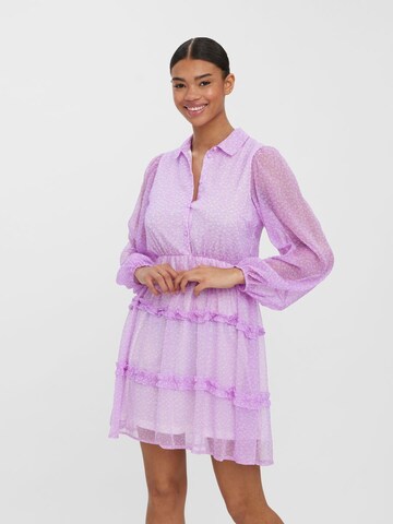 VERO MODA Shirt Dress in Purple: front