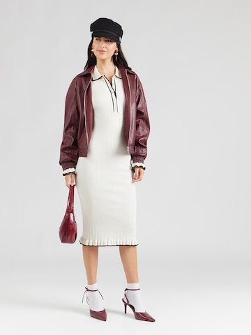 GUESSPletena haljina 'LUISA' - bijela boja