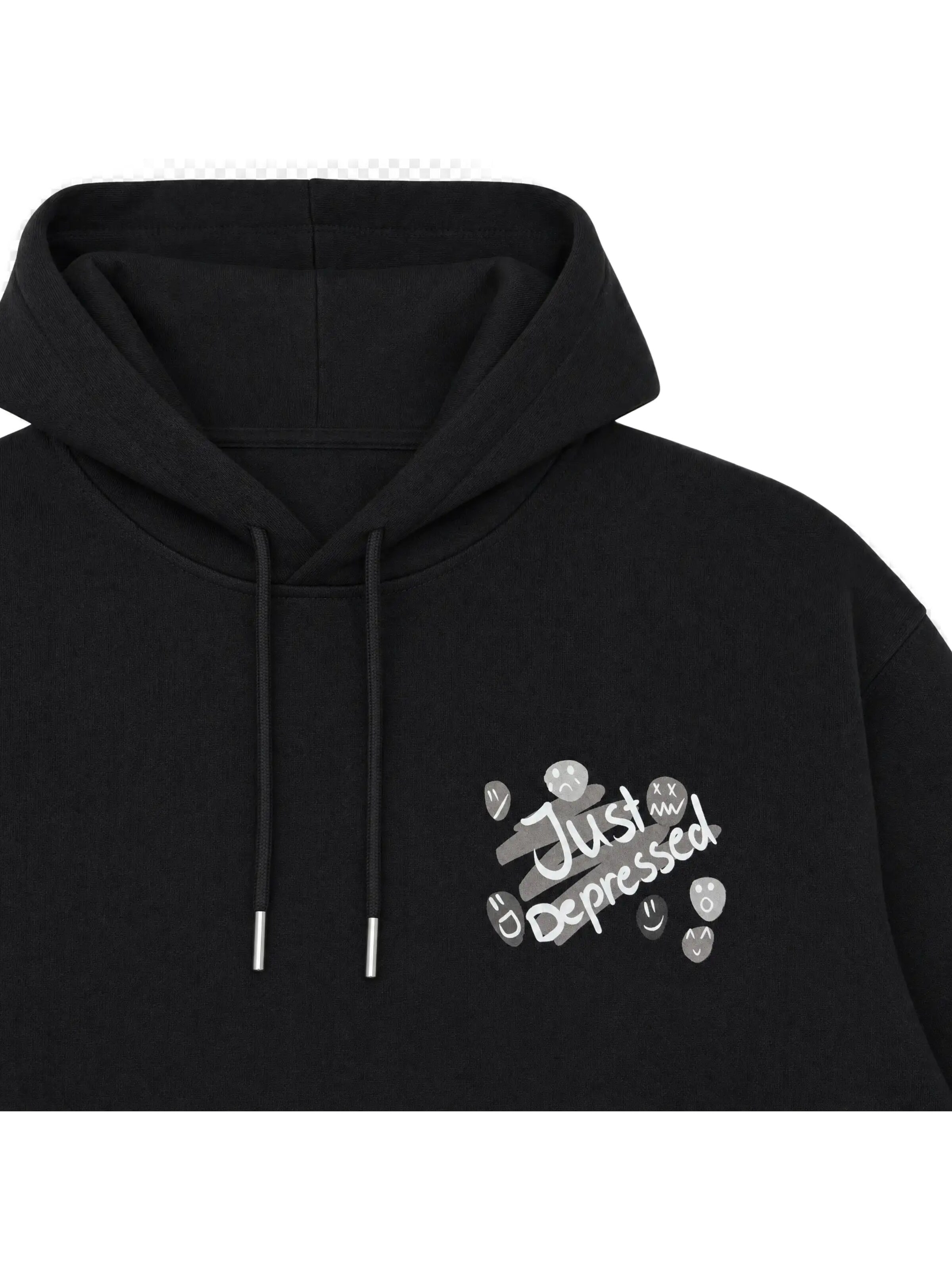 JustDepressed Clothing Sweatshirt 'Borderline - Hoodie' in Black