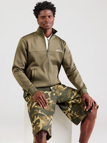 Les Deux - Sudadera con cremallera en verde: frente